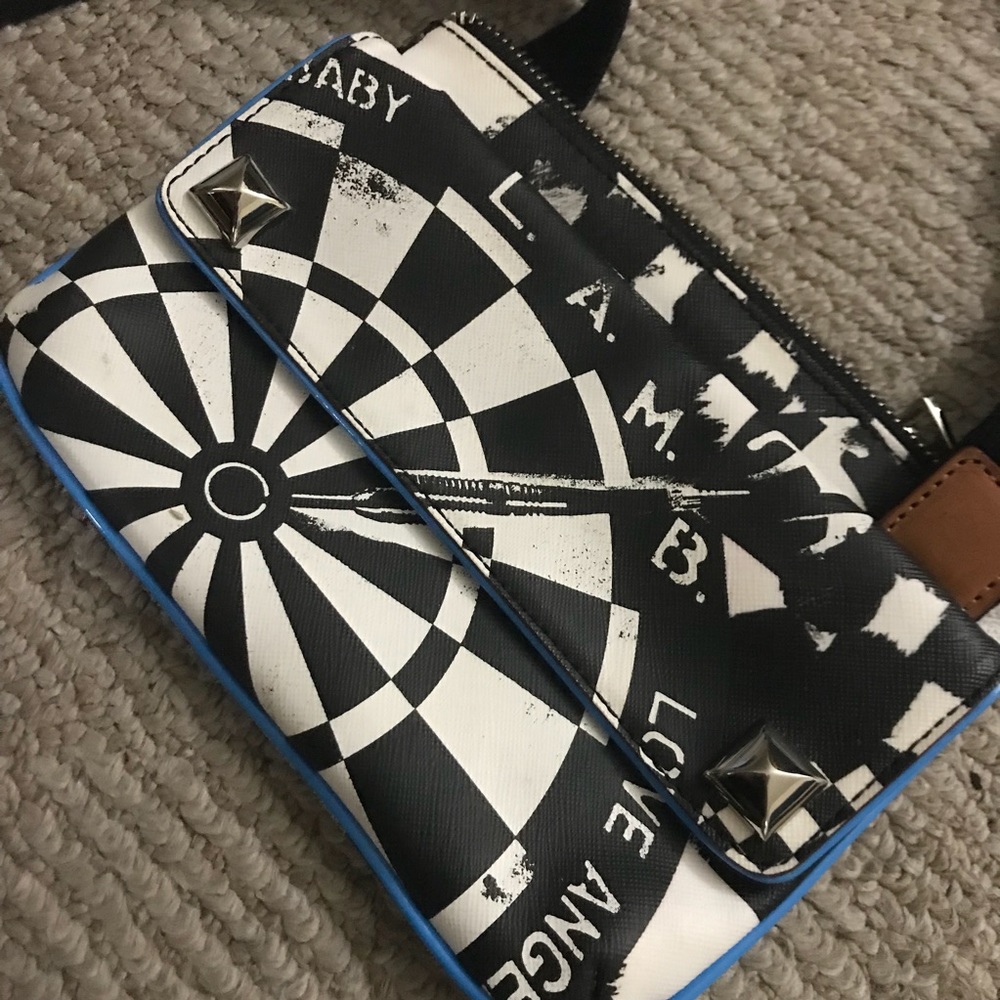 L.A.M.B. Black and White Purse